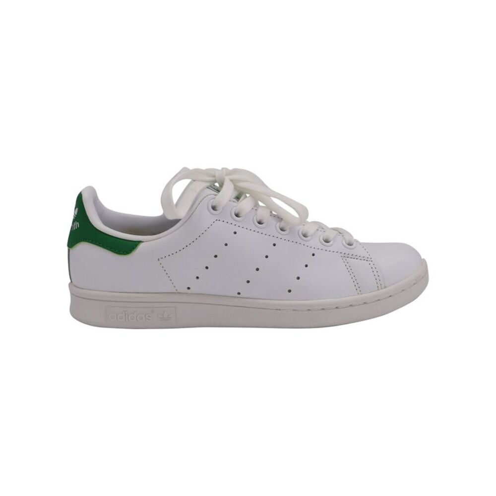 Adidas Stan Smith Sneakers in White Green Leather